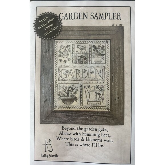 KATHY SCHMITZ Quilt - GARDEN SAMPLER - 8" x 10" Blossoms & Bees Pattern - Picture 1 of 2